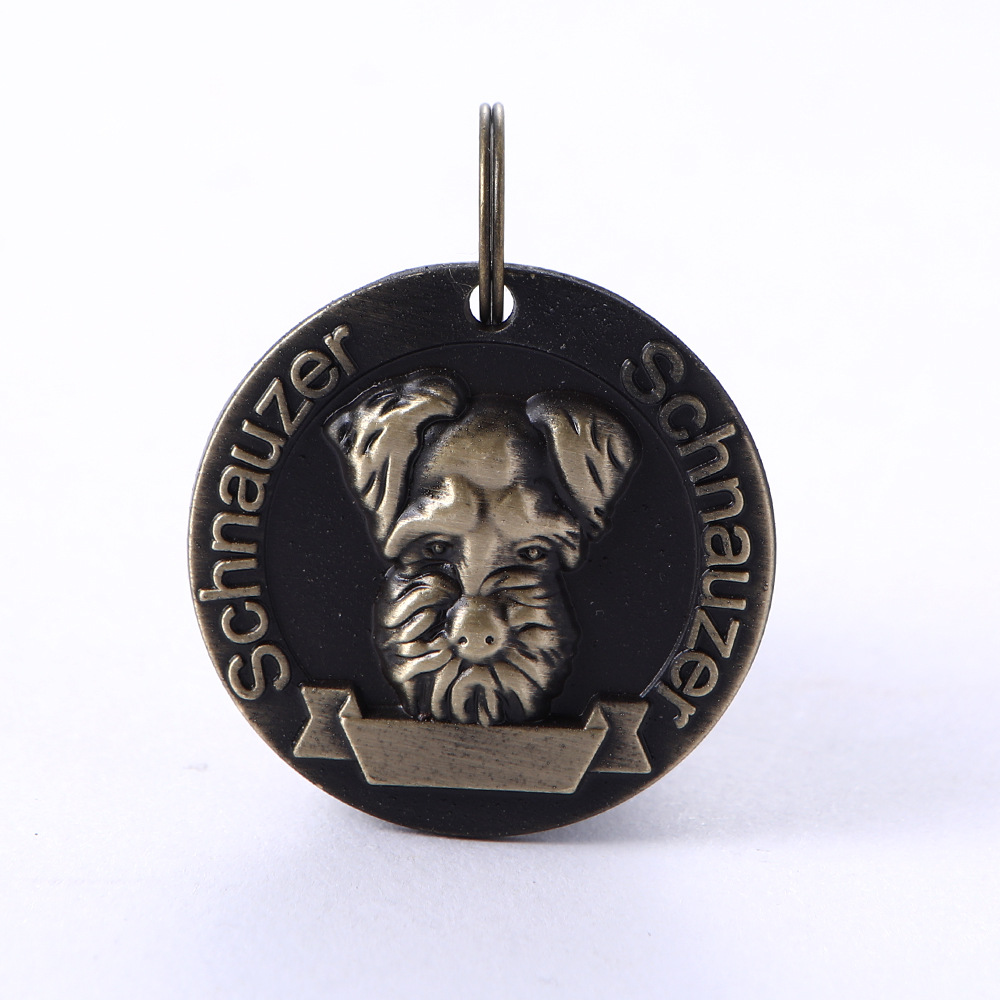 Explosivo retro bronce antiguo pet dog tag pet anti-pérdida de información de identidad procesamiento de la etiqueta grabado láser una pieza de generación pic 14