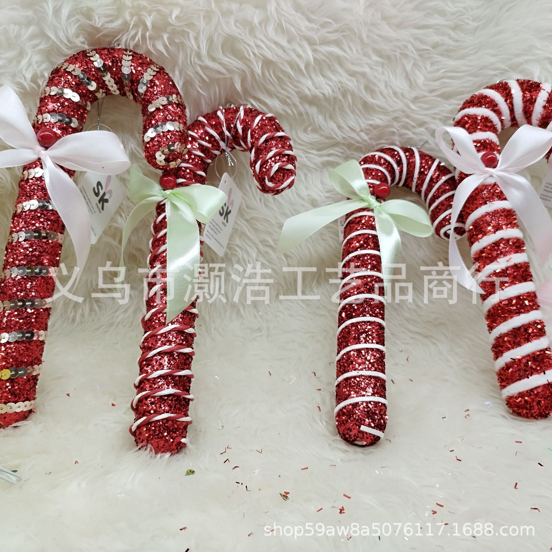 厂家直销圣诞节挂件/装饰品/圣诞拐/圣诞树装饰/圣诞树，场景布置详情5