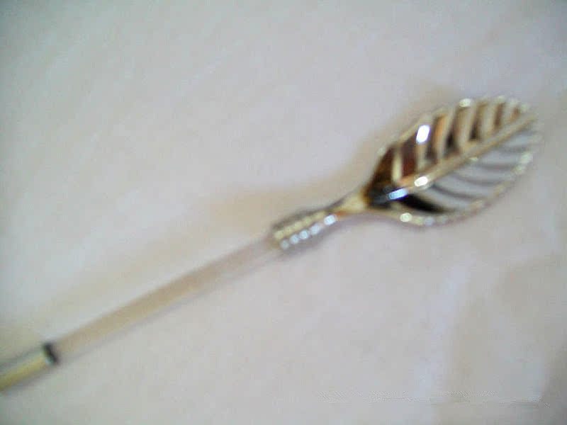 Creative tableware, retro crystal handle, leaf-shaped coffee spoon, premium spoon, small blender, bronze spoon JY46 pic 38