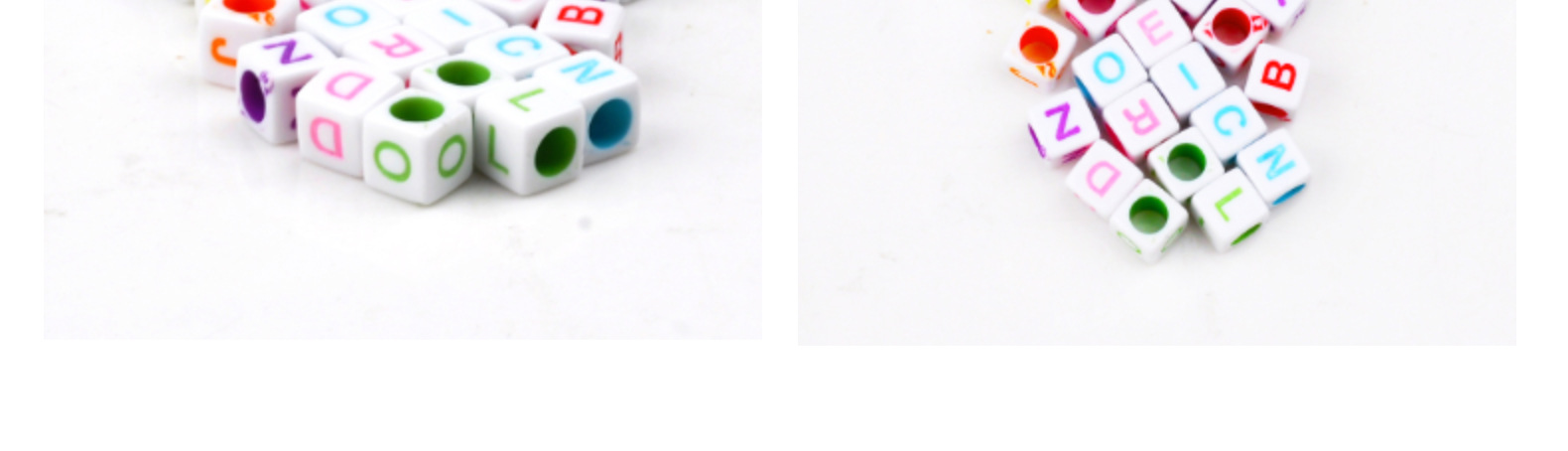 压克力字母珠DIY儿童串珠方块饰品配件散珠方形珠手钥匙链辅料详情12