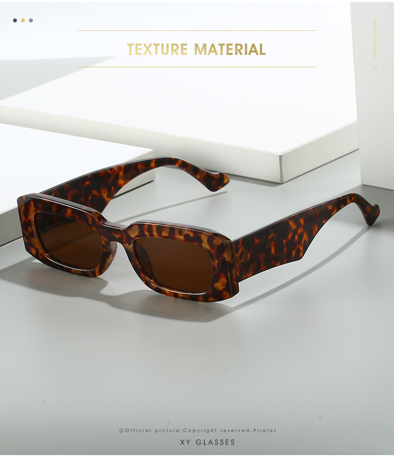 2024跨境新款简约方形太阳镜 欧美时尚品牌CU家爆款矩形百搭墨镜详情2