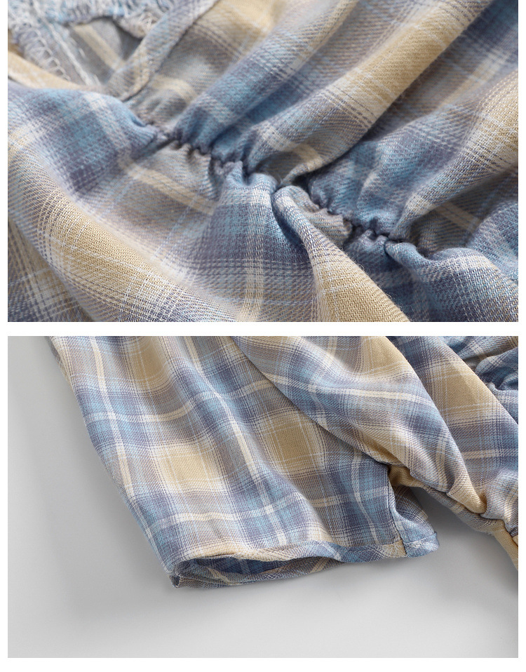 复古方领显瘦小清新打揽上衣夏季大码女装胖mm短袖小衫#9674详情40