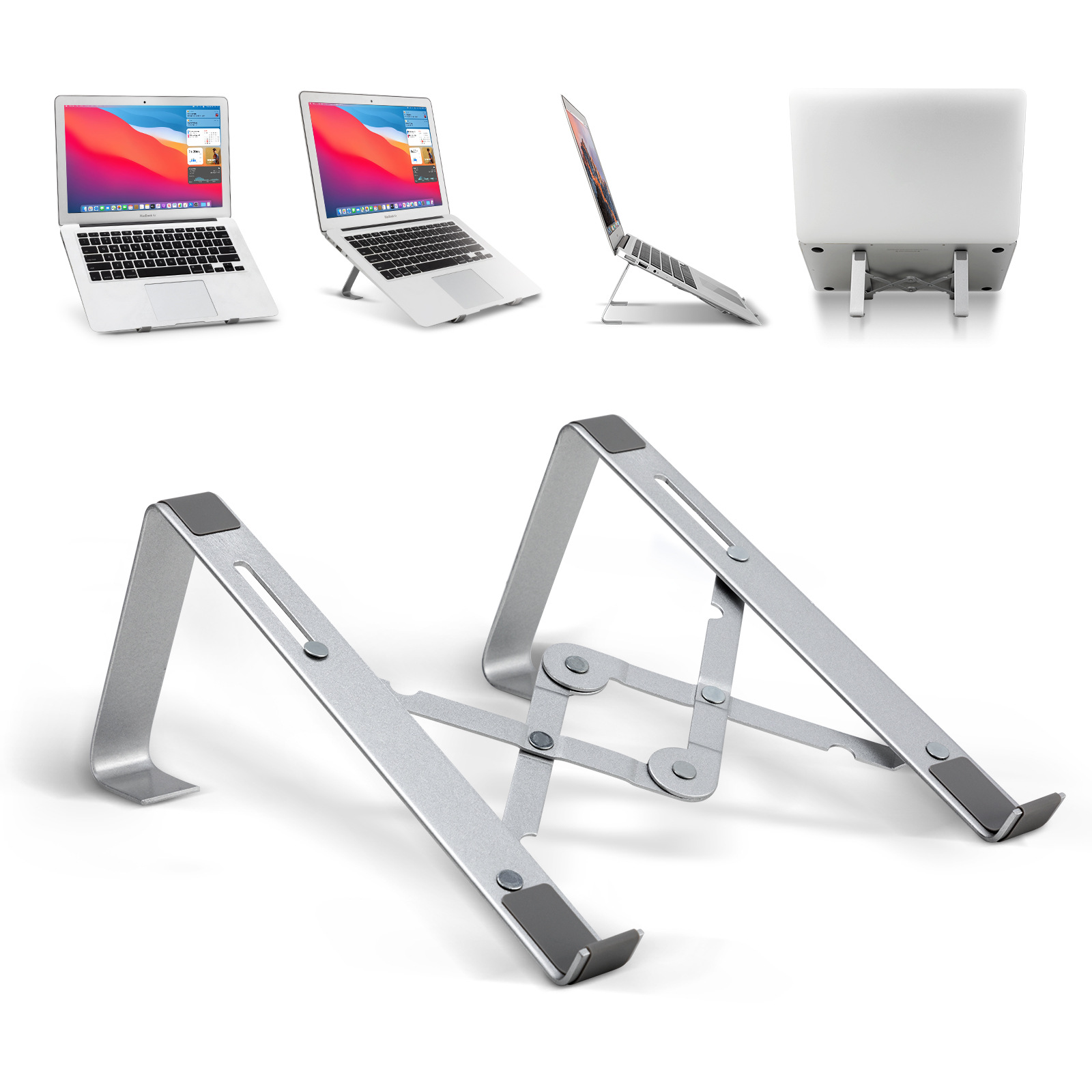 便携式金属笔记本支架平板通用可折叠桌面懒人增高电脑散热悬臂底座 其他分类适用详情6
