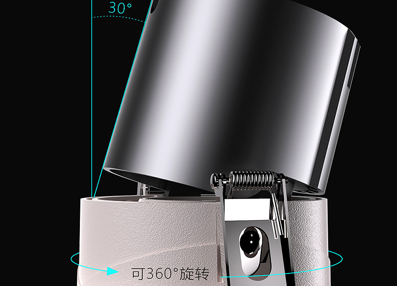 Small hill anti-glare spotlight led embedded home living room ceiling smart three-color variable light ceiling cob wholesale pic 28