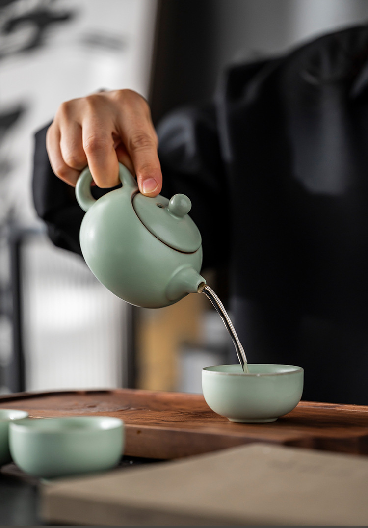 汝窑茶具套装家用办公泡茶壶4S店礼品公司年会商务礼品伴手礼logo详情14