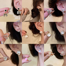 S925 Silver Needle retro pearl earrings for women, Korean ins style, high-end, niche and elegant stud earrings wholesale pic 5