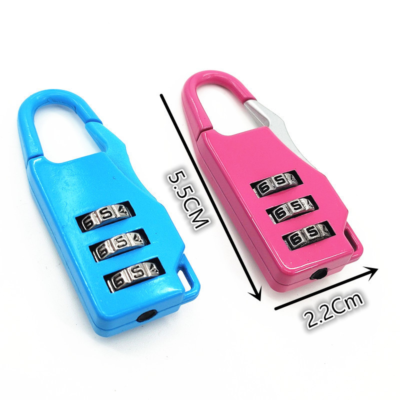 Factory direct sales of digital password lock, safety backpack, zipper padlock, zinc alloy mini password padlock pic 5
