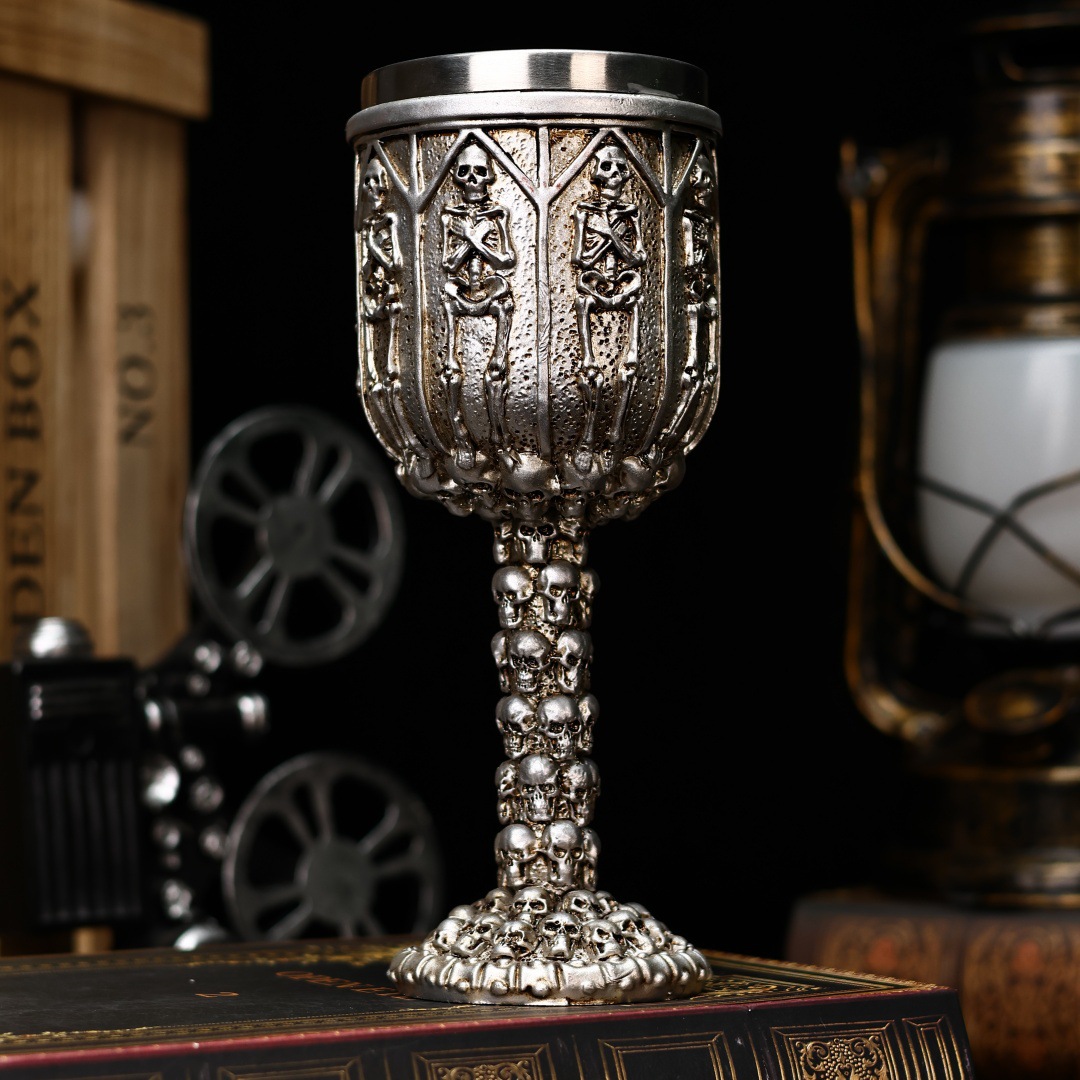 Cross-border new Halloween skull red wine glass, highball glass, personalized stainless steel cocktail glass, Ghost Festival gift pic 13