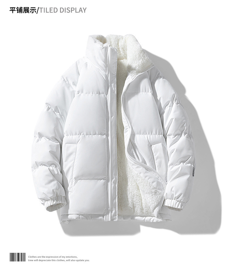 冬季羊羔绒棉衣羽绒棉服男士立领户外面包服加厚保暖外套情侣棉袄详情8