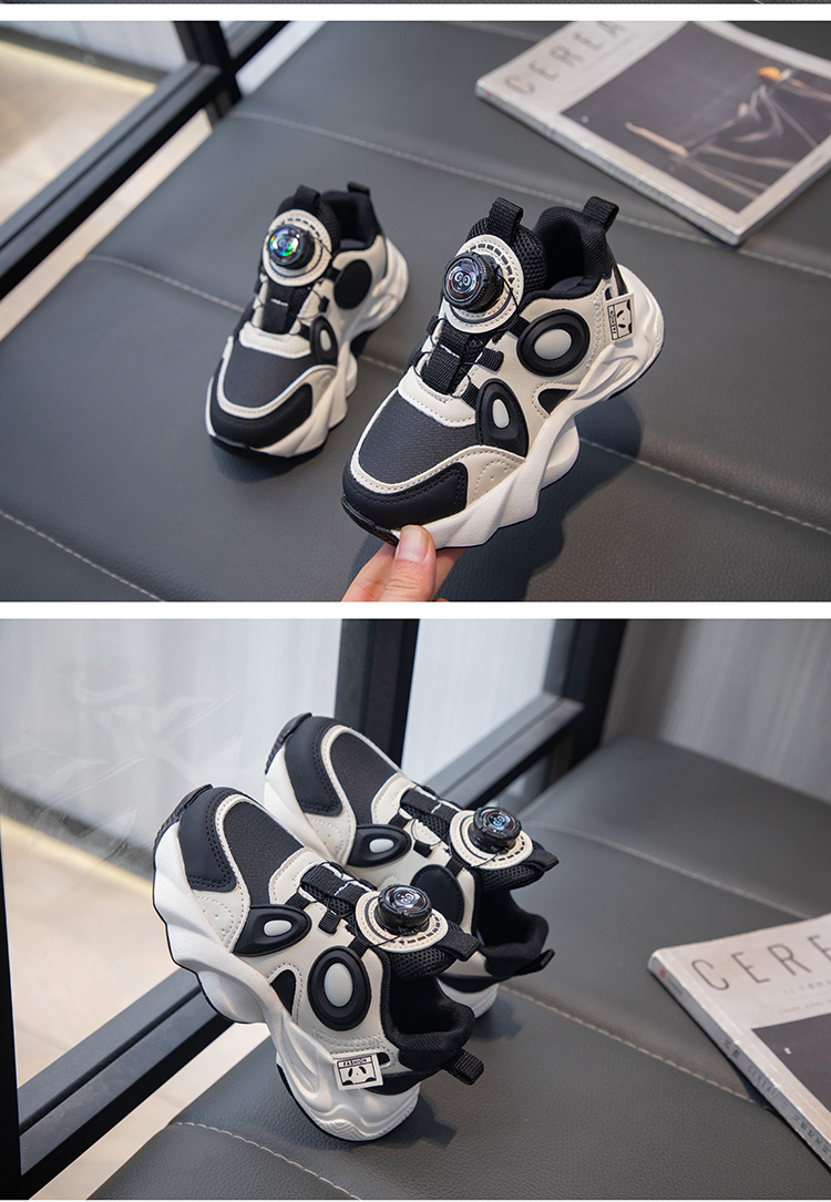 女童运动鞋2024春秋季新款透气儿童旋转扣中大童爆款百搭老爹鞋子详情12