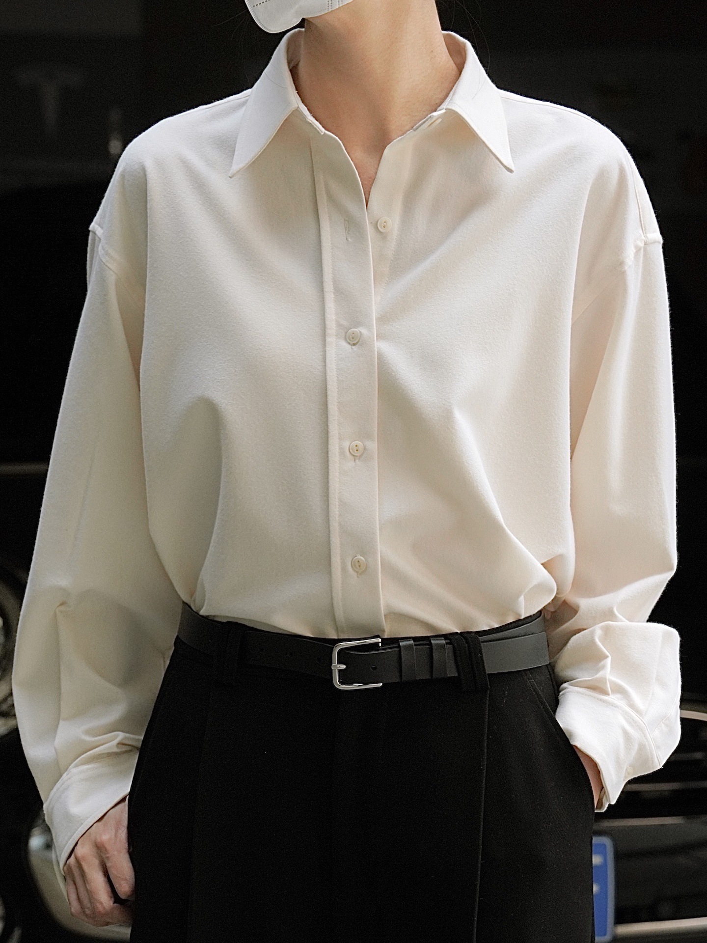 Early spring new Korean-style simple commuting brushed lapel shirt, loose and slimming, H-shaped thickened layering top for women pic 36