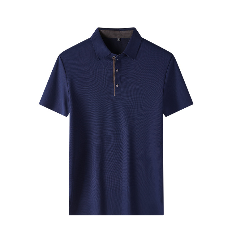 夏季男士冰丝短袖t恤清爽透气细腻柔软休闲轻奢商务舒适polo衫详情12