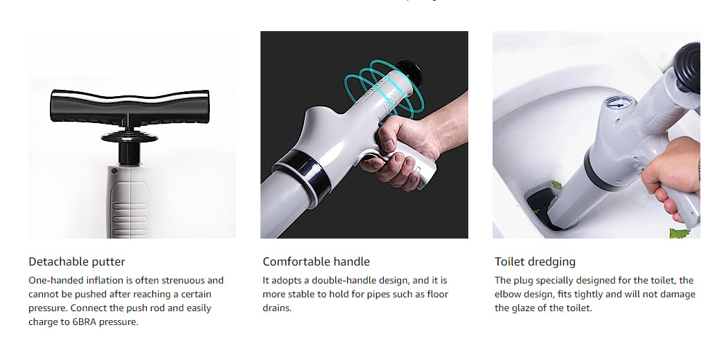 9合1空气柱塞适用于马桶马桶柱塞排水柱塞高压厨房浴室排水管浴缸详情2