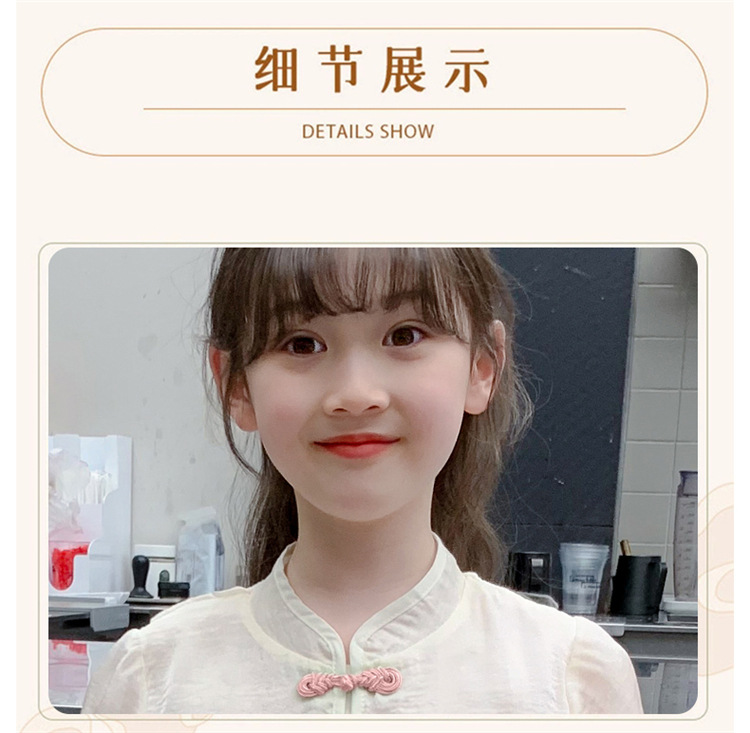 女童套裙2024新款中大童洋气国风刺绣汉服夏季短袖马面裙两件套详情22