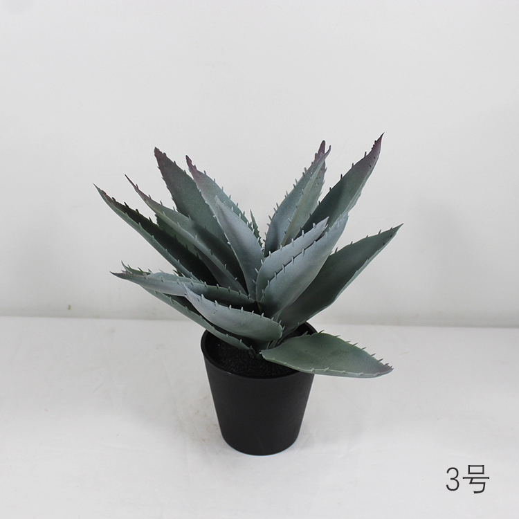 Artificial aloe vera potted plant, mini indoor decoration, artificial tree, artificial small green plant, Nordic artificial green plant ornament, reed pic 11