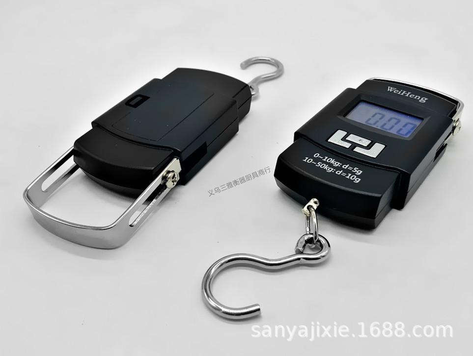 Chinese genuine Weiheng A08 electronic small hand-held hanging scale, hanging scale hook, weighing 50kg, quasi-Chinese character key screen pic 15