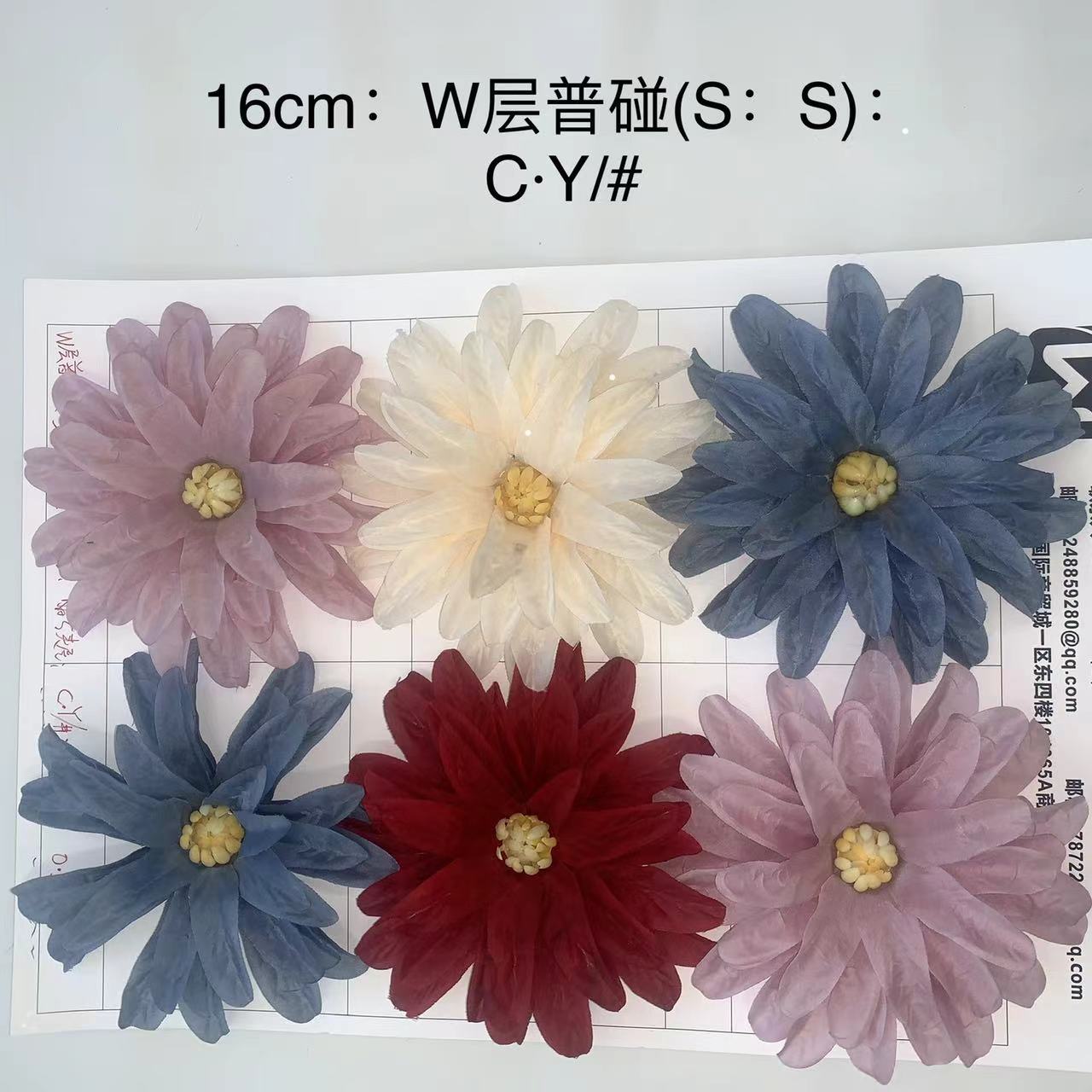 A comprehensive collection of artificial chrysanthemum flowers, peonies, cherry blossoms, tea roses, cheap and beautiful flower heads, carnations, artificial flower heads, and flower matching wholesale pic 4