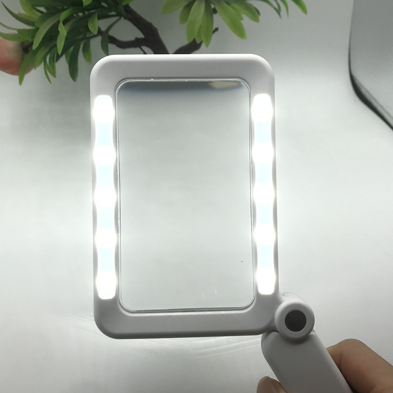 New model 10863-10LC folding 10LED lamp rectangular magnifying glass battery level display/touch switch/three levels pic 8