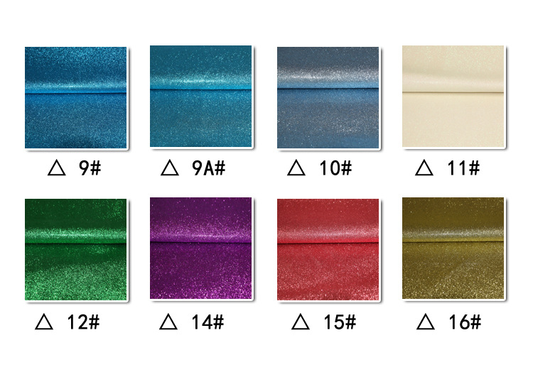 Factory wholesale of Grite PU fabric for luggage, shoes, leather, gold and silver, scallion powder, sequined leather fabric pic 6