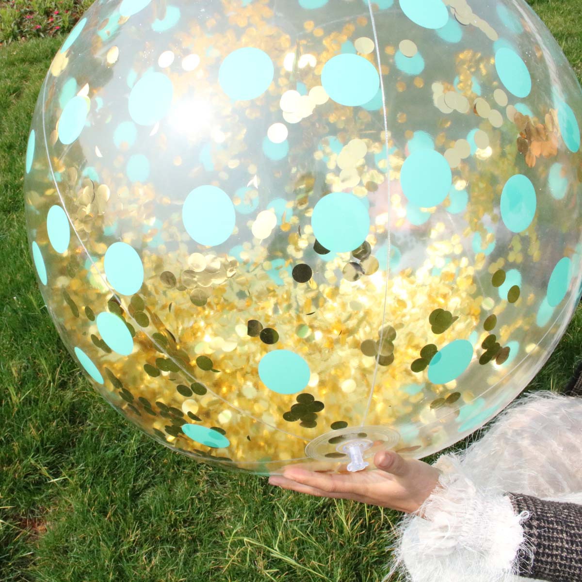 新款亮片沙滩球