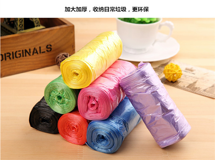 家用一次性垃圾袋大小号卫生间厨房收纳加厚黑色塑料袋环保手提袋详情4