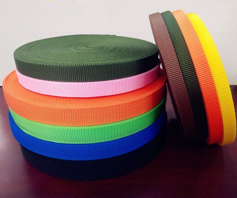 Suzhou manufacturers supply polypropylene colored webbing, schoolbag straps, luggage straps, backrest straps, and outdoor tent hand straps pic 7