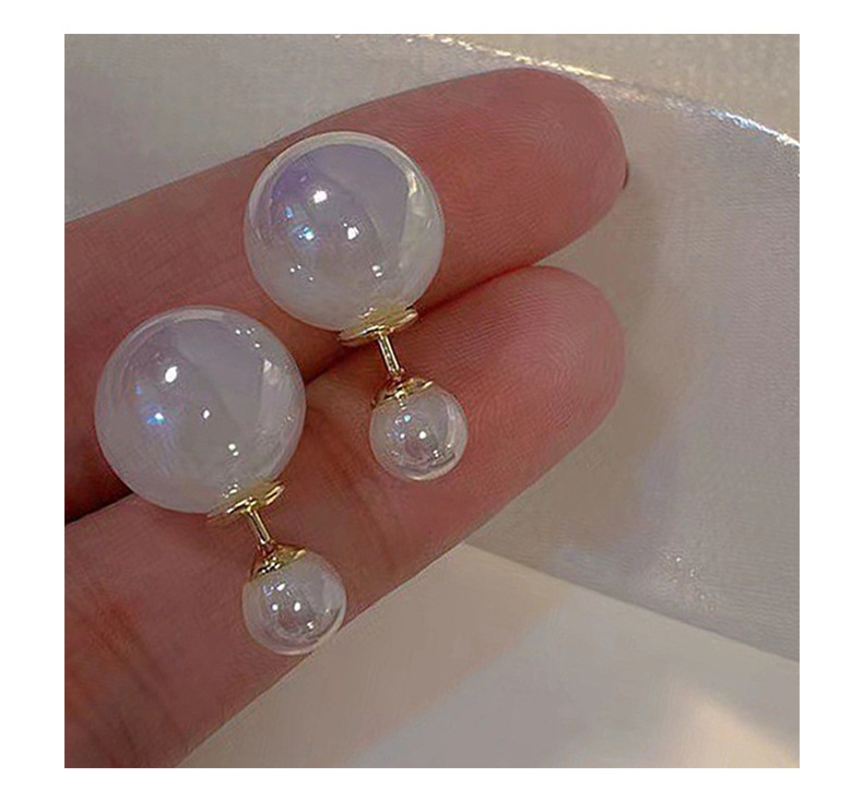 S925银针法式复古珍珠耳环高级感批发新款纯银耳钉小众百搭耳饰女详情23