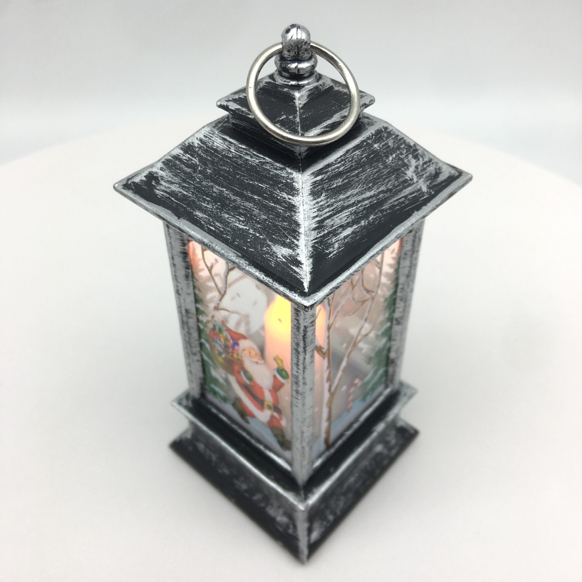 2021 New retro small square wind lamp, Christmas gift and handicraft, night light, LED snowman for the elderly, decorative lamp pic 10