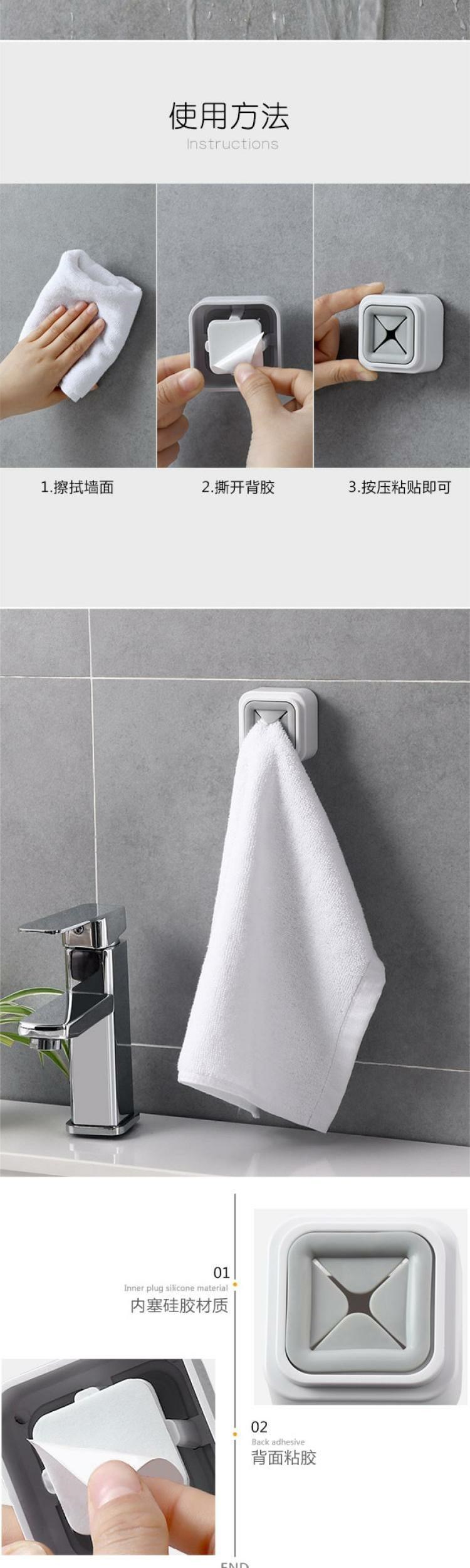 Towel hook, wall electroplated towel stopper, towel buckle, round hook, towel stopper, drawer handle, rag pic 4