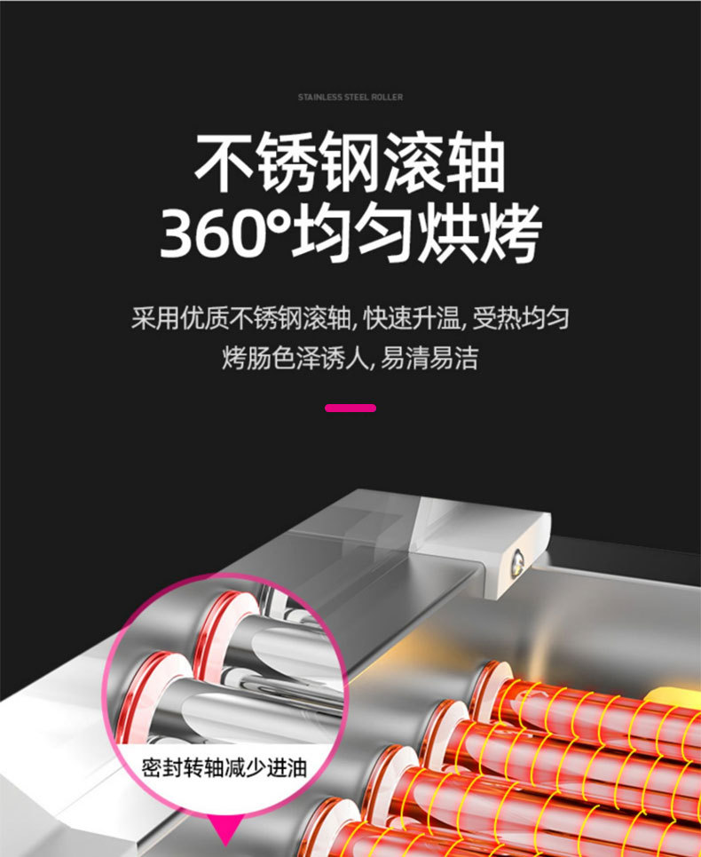 Lechuang sausage roasting machine, commercial sausage roasting machine, household mini small hot dog roasting machine, fully automatic sausage roasting machine pic 34