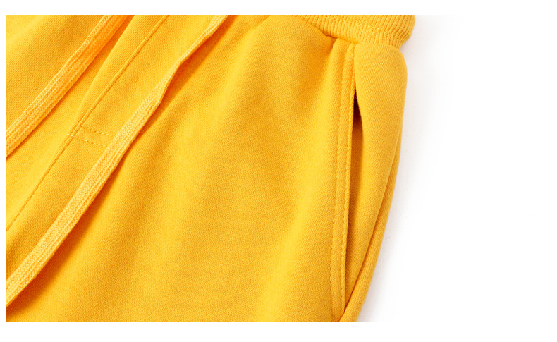 春季韩版新款男童运动长裤 大童纯色加厚毛圈卫裤女童裤子批发详情38