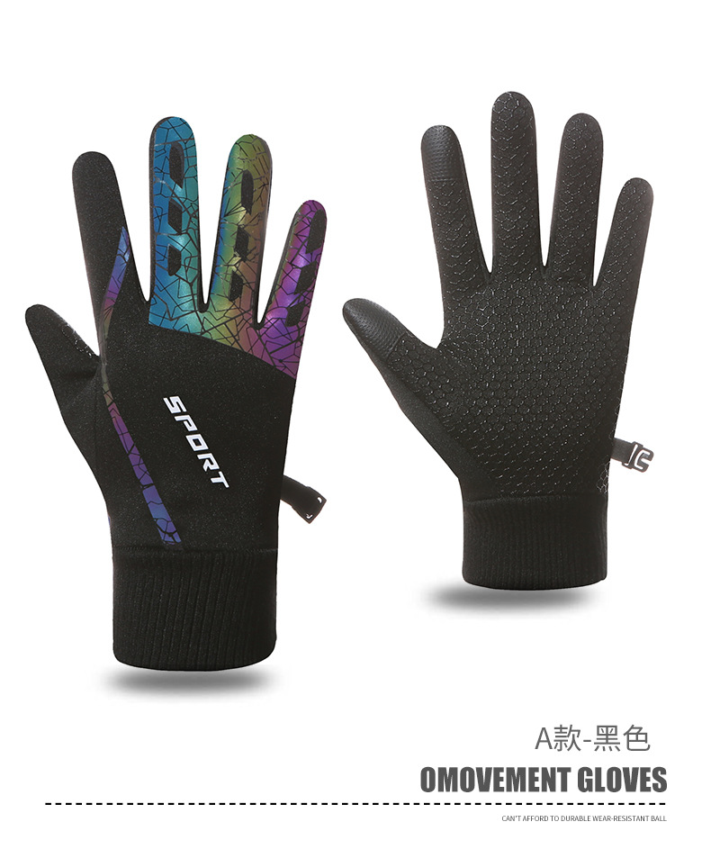 骑行手套秋冬季触屏加绒保暖防风防水防滑户外运动男全指骑车手套详情16