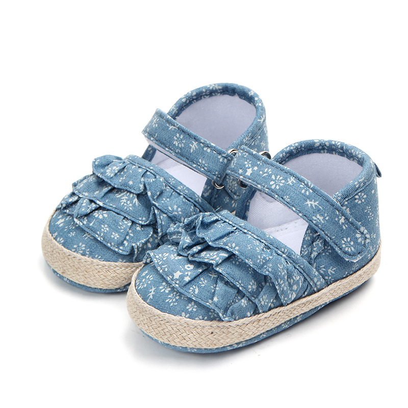 Autumn lace baby shoes, soft-soled baby shoes, learning shoes, indoor anti-slip factory direct sales 0968 pic 2