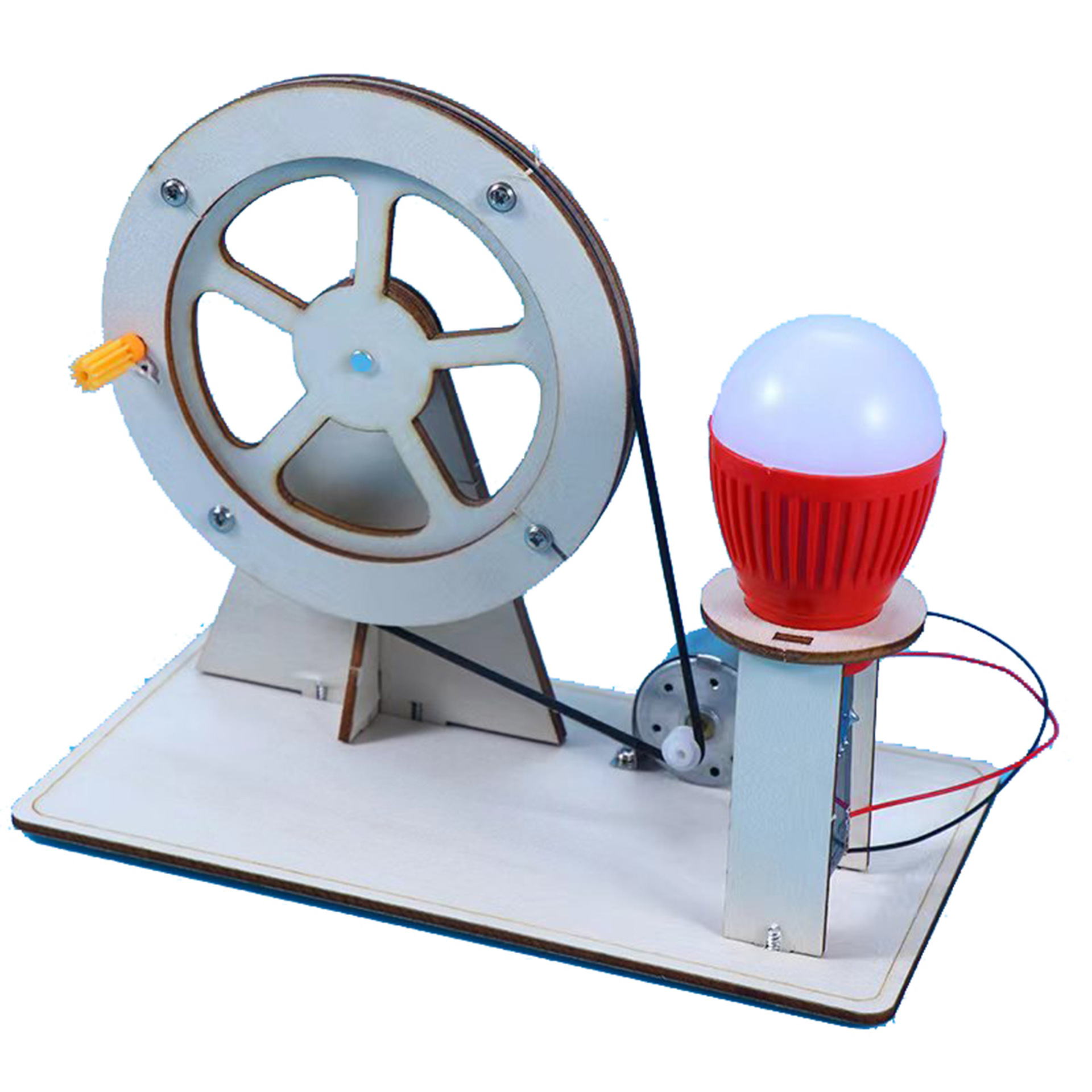 中小学生科学创客实验 木制手摇发电机STEM物理创意作品 科教电学详情23