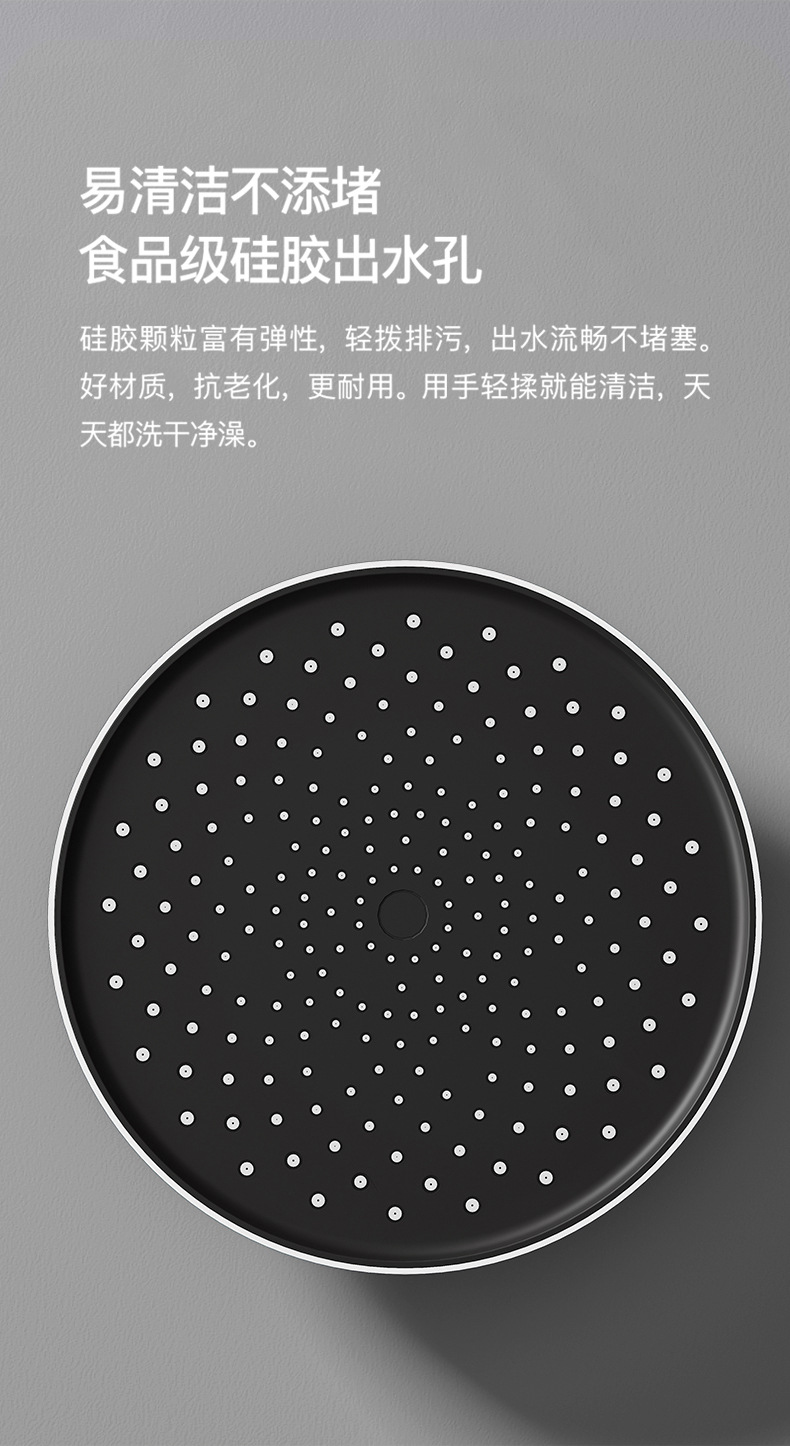 Bathroom all-copper white shower head set, home bathroom constant temperature shower head, rain shower head and pressure-increasing nozzle set pic 21