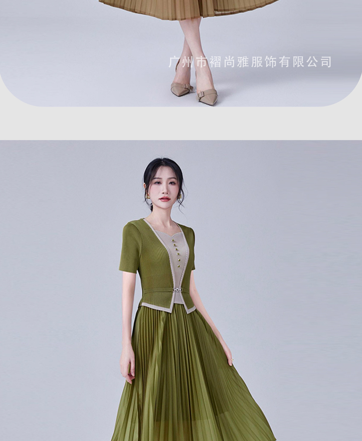 Factory direct supply 2024 Summer new style long-sleeved long lace dress for elegant ladies and middle-aged mothers pic 11