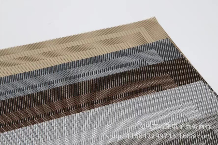 特斯林编织方形双框隔热简约西餐垫酒店家庭pvc餐垫现货详情3