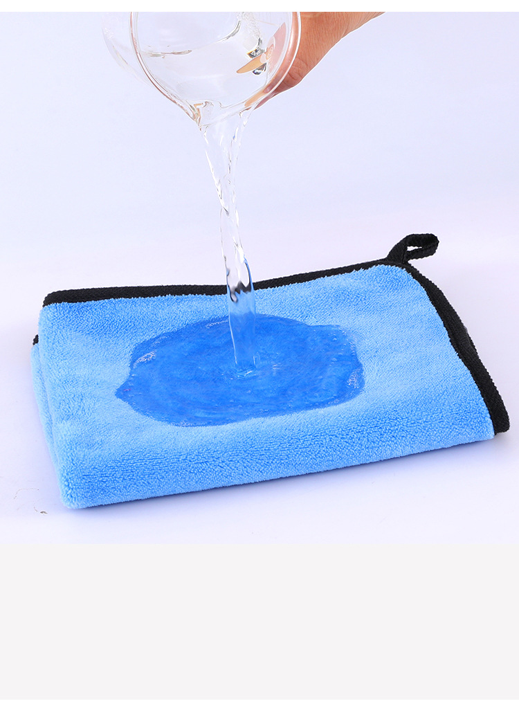 热卖现货高密洗车毛巾珊瑚绒双面加厚擦车巾吸水擦玻璃清洁巾详情6