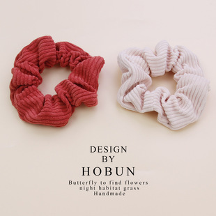 Wholesale of Japanese and Korean hair ties, large intestine hair bands, JK checkered retro leather band hair ties, Korean simple hair accessories, and pig large intestine accessories pic 2