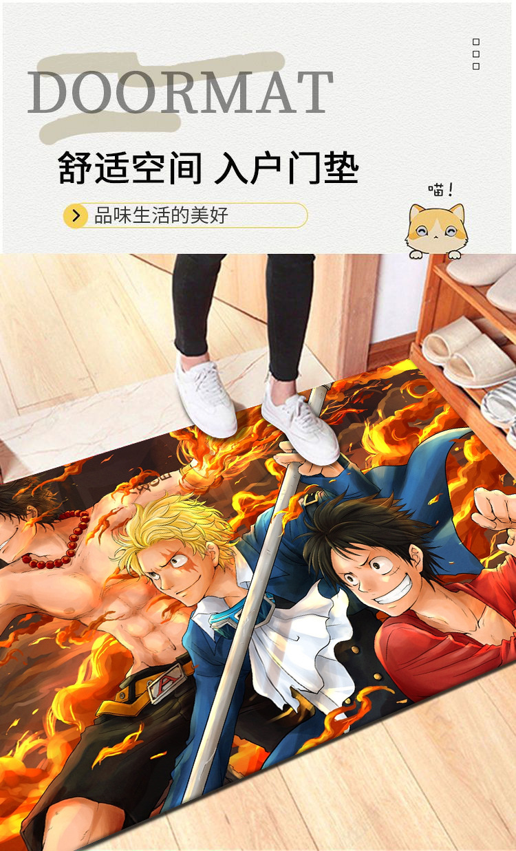 Nordic-style home anime character floor MATS, entrance door foot MATS, kitchen, bathroom and bedroom anti-slip and absorbent floor MATS and carpets pic 1