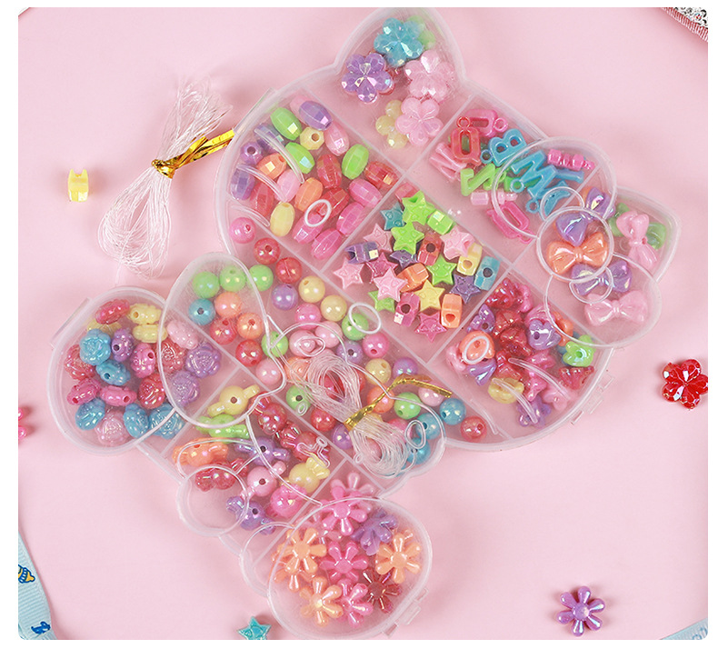 辰缘饰品厂家直销创意个性小提琴款盒装串珠 手工diy彩色珠子穿孔带绳子配饰配饰详情11