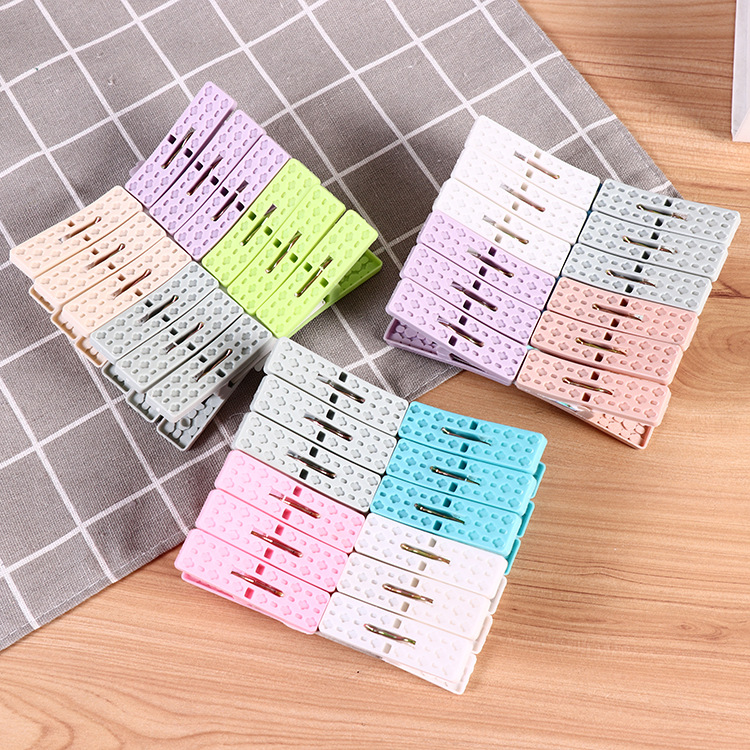 Sock drying clips, spring clips, windproof clothes drying clips, quilt drying clips, anti-slip plastic racks, 20 pieces each pic 8