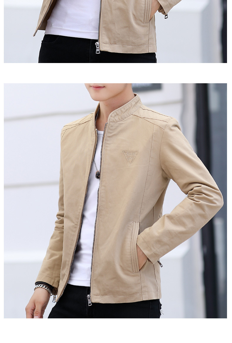 男士夹克外套2024春秋新款韩版水洗夹克休闲修身帅气修身上衣潮牌 pic 7