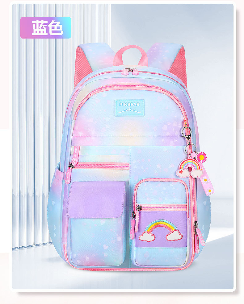 Wholesale of lightweight backpacks for boys and girls in the first grade, cute backpacks for girls, children and primary school students pic 16
