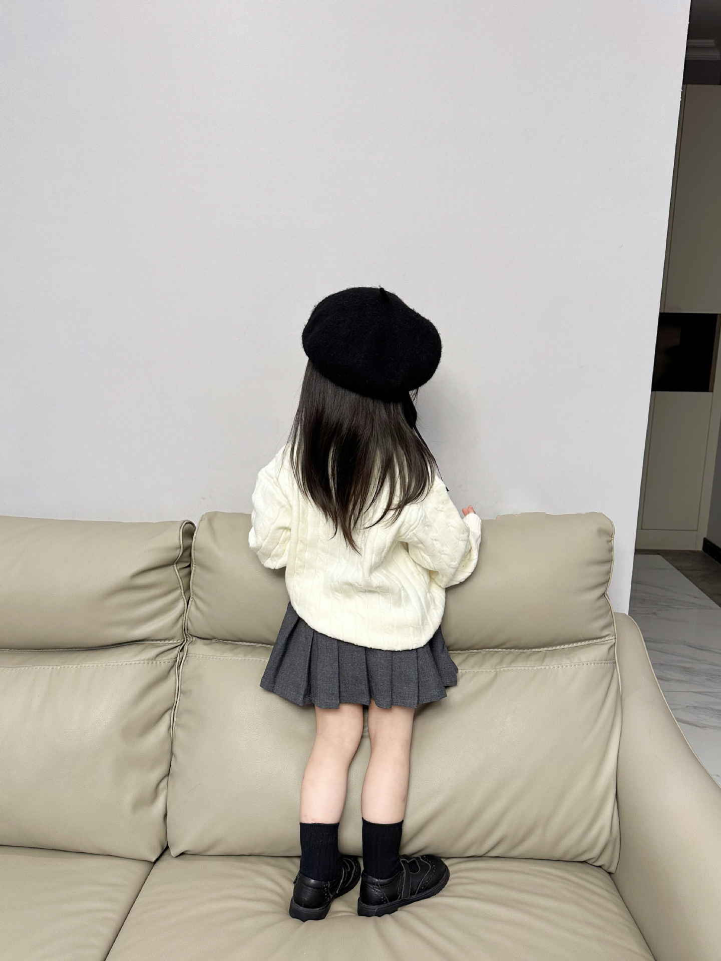 女童百褶裙2023秋季新款中小童韩版基础款半身裙带里裤儿童裙子详情1