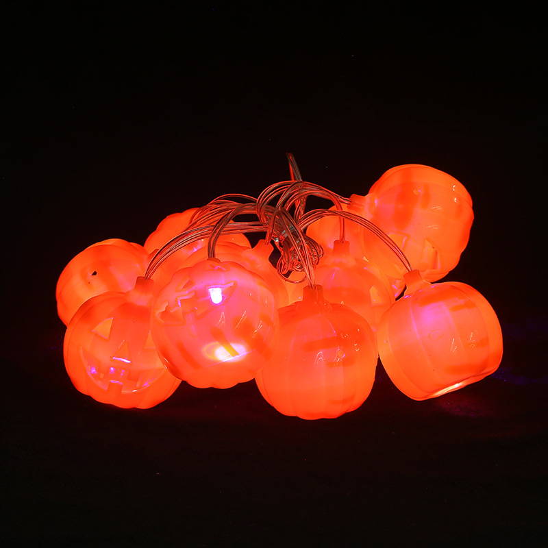 万圣节灯串南瓜骷髅灯节日装饰灯场景布置灯万圣节LED电池盒灯串详情7