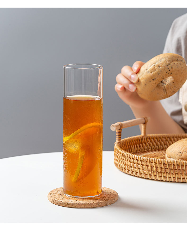 直筒柯林杯耐热玻璃杯网红餐厅长饮杯鸡尾酒杯果汁杯子加长水杯详情12