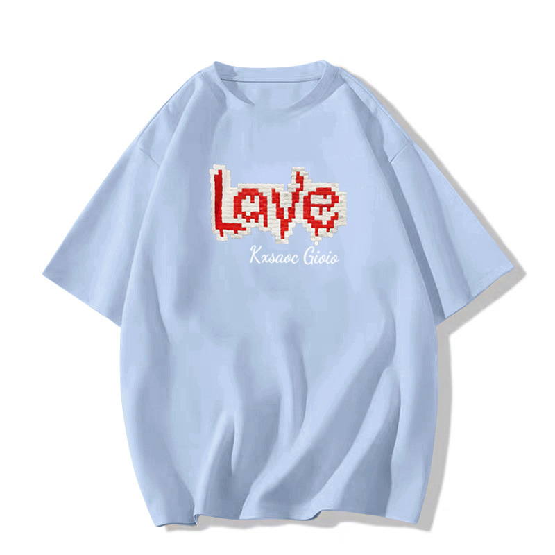 夏季纯棉短袖t恤女2025新款爆款美式设计感小众宽松显瘦半袖上衣详情19