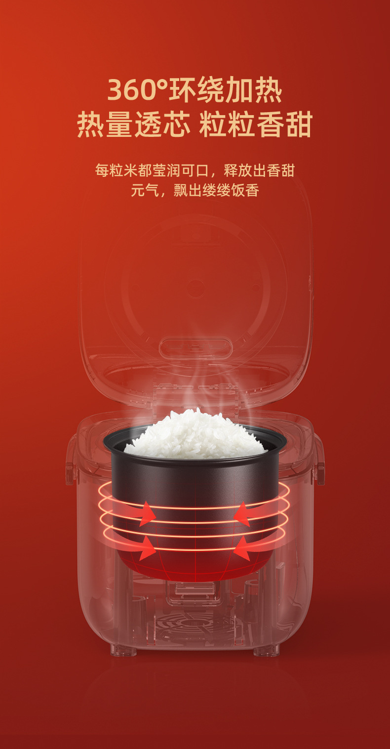 长虹电饭煲迷你小1-2人一件起批rice cooker智能家用一人食电饭锅详情6