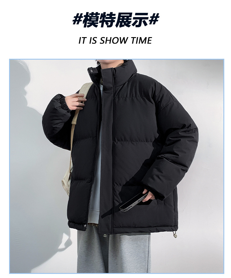 Cross-border M-8XL large-sized cotton-padded jacket for both men and women, winter custom thickened stand-up collar cotton-padded jacket, loose thickened cotton-padded jacket for men pic 17